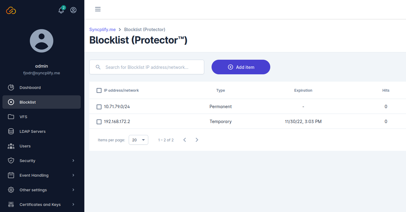 blocklist