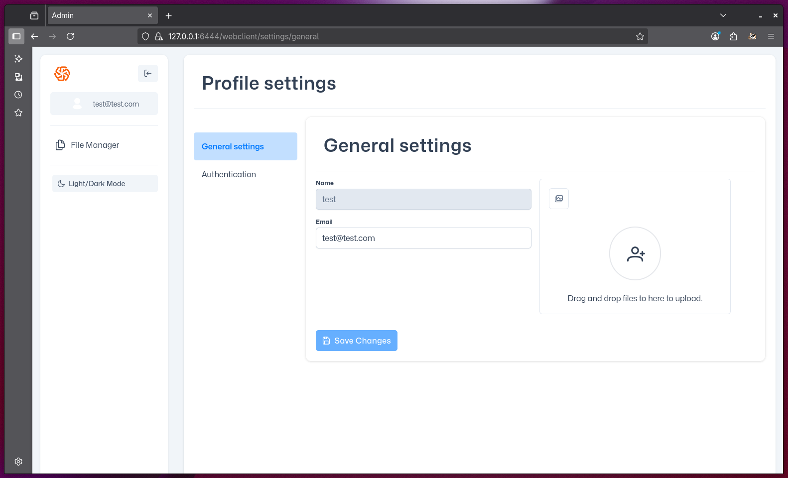 User General Settings