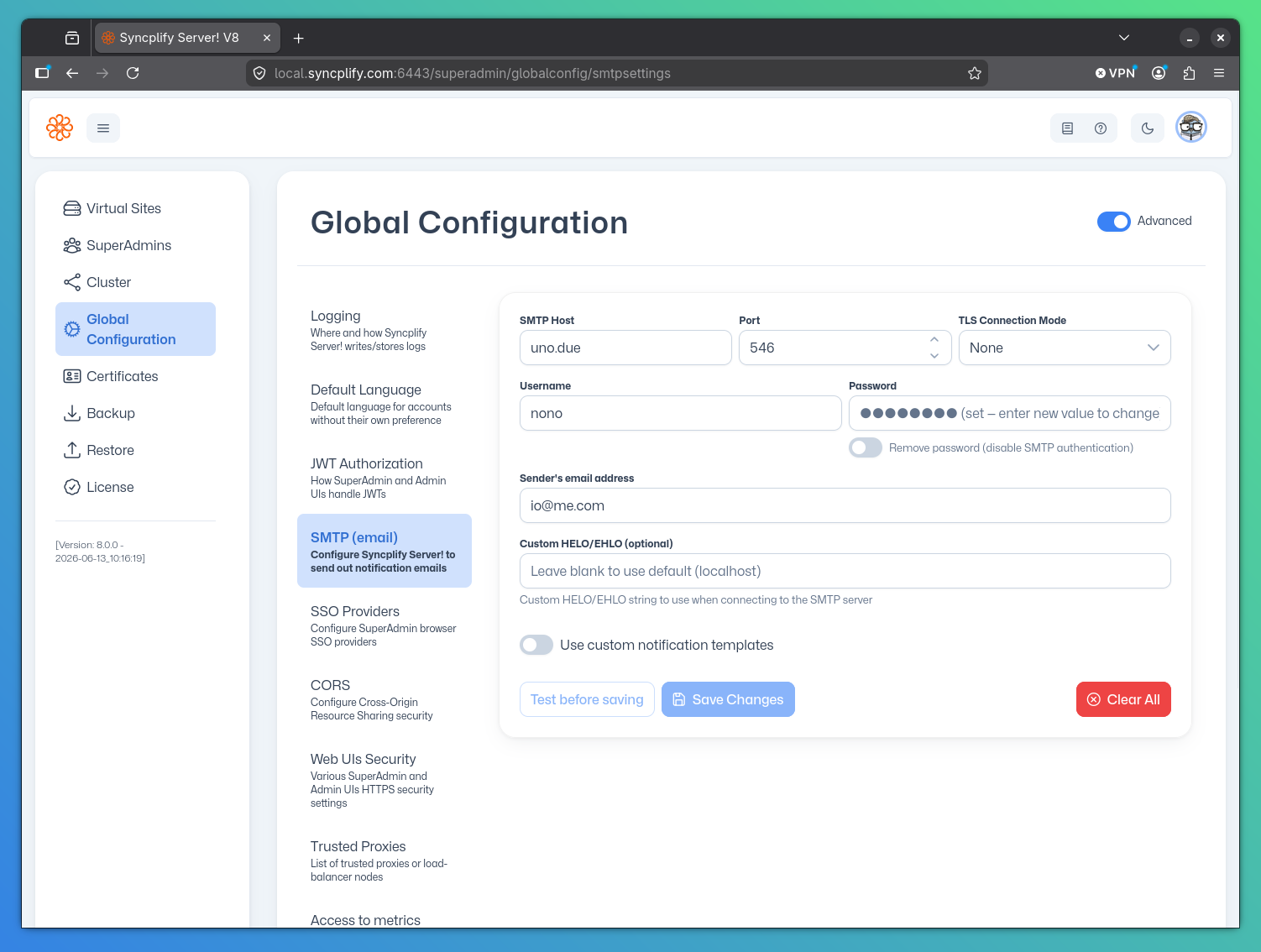 smtp_settings